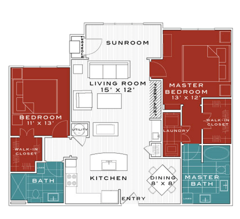 Matisse Floor Plan at Vanguard Crossing, St. Louis, MO, 63124